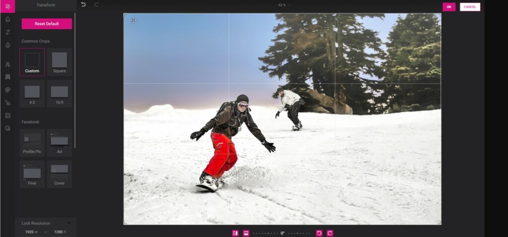 Image editor in action on Dotdigital.