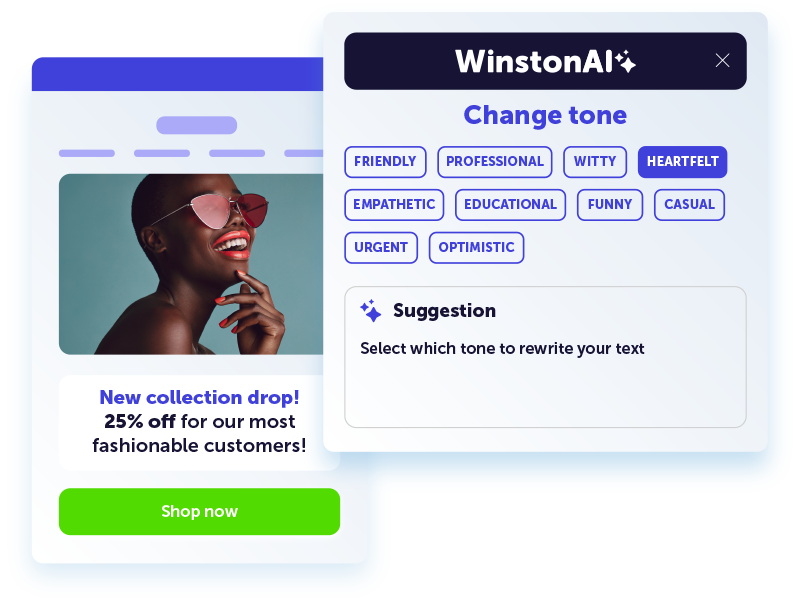 WinstonAI writing assistance