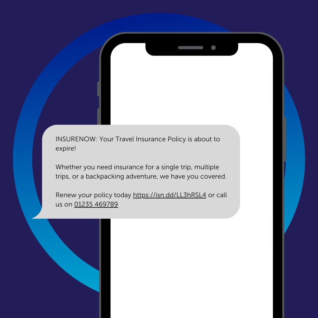 SMS旅行リマインダー保険の例